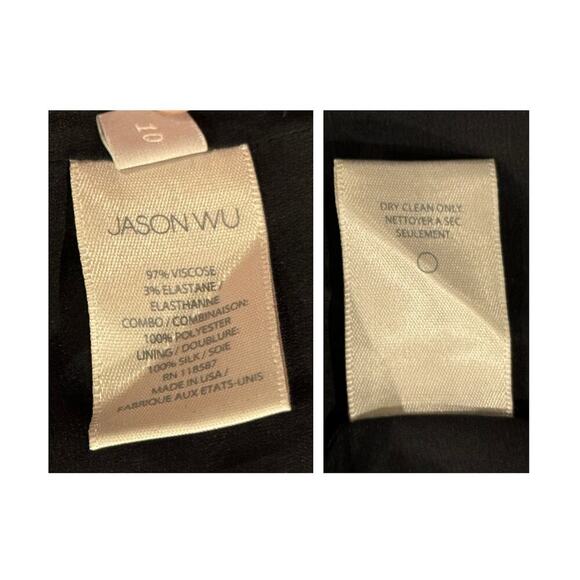 JASON WU Mesh-inset 3/4-sleeve Sheath Dress Size 10 - Picture 10 of 12